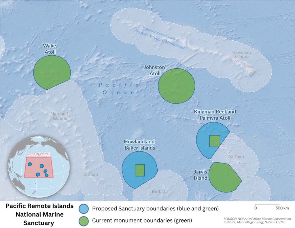 Proposed Marine Sanctuary for the Pacific Remote Islands.
